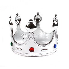 공주 왕자 왕관 머리띠 (파티용품 연극 소품), 1개, 왕자왕관(실버)