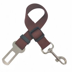 강아지안전벨트 충격방지 애견차량안전벨트 고탄력 튼튼한 강아지안전벨트시트, 다크 브라운, 32-62센티미터