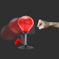 미니미마켓 탁상용 펀치볼 데스크 복싱 펀칭 백 스트레스 해소, 레드, 1개, 상세페이지참조