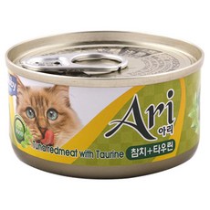 테비토퍼 아리 고양이 간식캔 생선, 참치 + 타우린, 80g, 24개