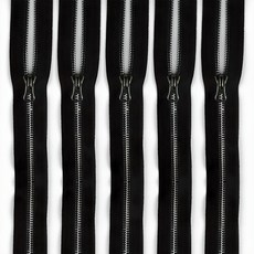 J'S TRADING 75cm VISLON 夾克拉鍊 5號, 5個, 黑鎳