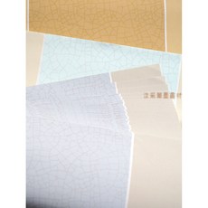 汶采 四尺蠟染彩箋條屏(冰裂紋) 10張/包 書法作品用, 詳見包裝