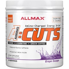 ALLMAX Allmax A-Cut 胺基酸能量飲 葡萄口味 複合胺基酸, 葡萄逃生, 1個, 210g