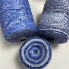 그라데이션 모헤어 울사 중세사 손뜨개용 부드러운 니트 숄 실, 1개