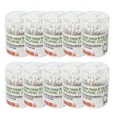 풍성 항균면봉 / 유기농 무형광 순면 100% 통면봉 - 100p X 10개, 100개입