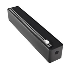 Sonile 커터가 있는 플라스틱 랩 디스펜서 | 최대 50m(165피트) 롤에 적합 자석 흡입 및 후크 앤 루프 옵션 주방 랩 호일 양피지를 위한 올 블랙 디자인29128