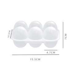 DFMEI 帶蓋防塵6格雞蛋盒 冰箱雞蛋保鮮收納盒防磕碰雞蛋收納盒新款, 1個