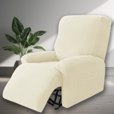 [방수원단] 홈지 리클라이너 소파 커버 리폼 덮개, 아이보리, 1개, WAFFLE