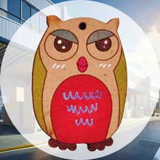 부엉이 4.5T 10개입 연결구멍O 소품만들기 어린이창작교구 나무모형DIY 방학숙제 수업부자재 목재아트키트