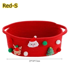 선물 캔디-장식용 휴일 홈 데코 오거나이저 크리스마스 바구니-트리 빨간색 오픈탑 수납, 8680423 크리스마스 소품 장식 성탄절 Jeproe