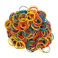 주식회사 씽크타운 미술준비 만들기밴드 칼라고무줄 100개 교육기관 문구용 탄력밴드 러버밴드 고무밴드, 1개