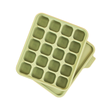 홍스파파 플래티넘 실리콘 이유식 큐브 이유식 준비물 얼음틀 아이스몰드 아이스 트레이 실리콘 몰드 마늘틀, 1개, 옐로우그린, 360ml