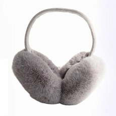 여성귀마개 겨울철 한파 따뜻한 보온 접이식 털 귀마개 퍼 귀도리, 브라운