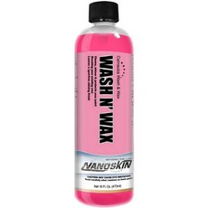 나노스킨 워시 앤 왁스 with 카누바 1갤런 한 번에 세척 및 광택 | 폼 캐논 건 버킷 압력 세척기와 함께 사용 가능 자동차용 보호제, 16 Fl Oz (Pack of 1), 1개