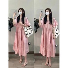임산부 원피스 가벼운 셀프 촬영 냉감 데일리 주수