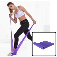 썸씽슈츠 초급용 요가 스트레칭 저항 탄성 밴드 2P, 2개, 퍼플