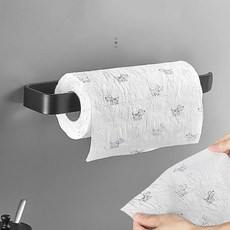 주방 종이 타월 홀더 접착 티슈 걸이 화장지 디스펜서 캐비닛 보관 냅킨 랙 욕실, 1개, 6. Long black