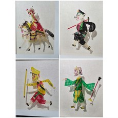 皮影 騎馬 西遊記 師徒四人 4個, 如圖所示, 1個