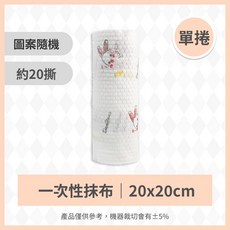 一次性抹布 20x20cm, 1個, 一次性抹布【1捲】