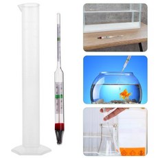 계량기 휴대용 비중계 수생 어항 소금물 중력계 염분계 유리 염도계, 1개