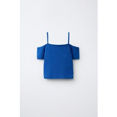 ZARA 립 니트 탑 - 일렉트릭 블루 0339/700/446