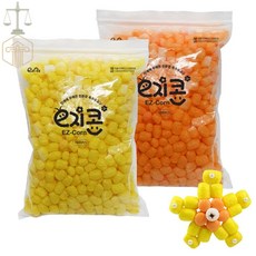 TE 이지콘 블럭 소 1000pcs 재미있는블럭 소프트블럭, 살구
