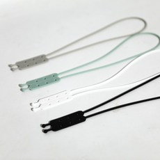 실리콘 마스크스트랩 마스크걸이 끈조절 분실방지 1p, 상세페이지 참조, 1개, 블랙