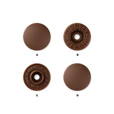 국산 티단추 하이탭 11mm 40세트, 1개, T 568-모카브라운