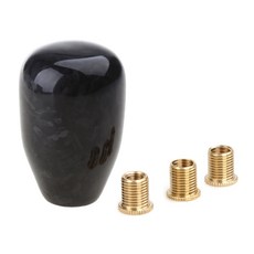 Universal Carbon Fiber Shift 노브 볼 경주 기어 시프트 시프터 손잡이 M8 M10 M12 ADAP와 헤드 수동 변속기 손잡이, 짧은