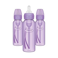 닥터브라운 옵션스 플러스 내로우넥 1단계 젖병 250ml 퍼플 3팩, 226.8g(8온스), 라벤더