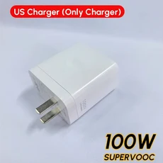 원플러스 충전기 100W 80W USB 어댑터 SUPERVOOC 타입 C 10A 케이블 오포 리얼미 고속 충전기 원플러스 15, 04 Only US Charger
