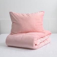 블롱 플란넬 극세사 3mm 차렵이불 베개세트 Q