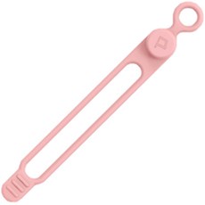 POLYWELL 寶利威爾 矽膠鈕扣型理線器 整線 捲線 繞線 綁線 固定 適用手機充電線 耳機線收納 線材收納, 粉紅色, 1個