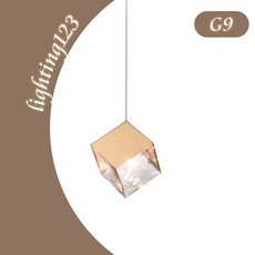燈飾123 透明玻璃方塊單吊燈 G9