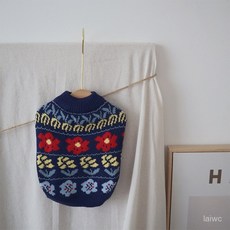 廠家直發狗狗衣服秋冬保暖毛衣法鬥柯基雪納瑞比熊中小型犬貓咪花邊袖背心 HDGP, 花邊袖毛衣,S, 1個