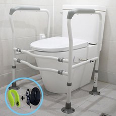 실버양품 변기 안전손잡이 보조거치대 화장실 안전바 노인, 그레이, 1개