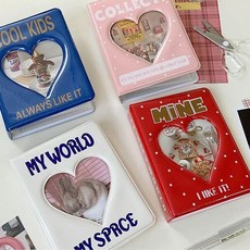 바인더 콜렉트북 폴라로이드앨범 포카북 포토카드 2단콜렉트북, 레드