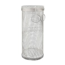 라운드 바베큐 액세서리 도구 스테인레스 야외 주방 바구니 조리기구 캠핑 그릴 휴대용, 1pc with hook