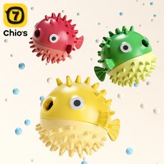 강아지 장난감 복어 이갈이장난감, 3개, 혼색