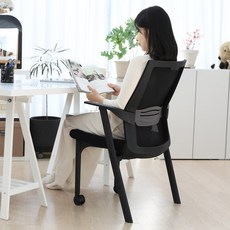 린백토리 학생 공부 책상 회의용 사무실 메쉬 의자 LTD200S, 블랙