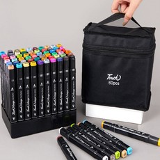 박주부템 60색 드로잉펜 1세트 캘리그라피펜