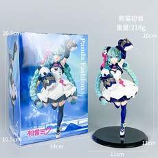 初音未來手辦國風熊貓初音二次元動漫美女潮玩週年機箱擺件景品
