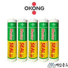 오공 SS500_300_GY 다용도 실리콘 실란트 마스터씰 회색 300ml 5개, 1세트