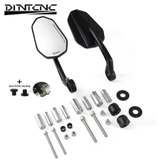 E9 핸들 엔드 사이드 미러 7/8인치(22mm) 오토바이 액세서리 알루미늄 (할리 두카티 V4 V2용), 01 1 SET