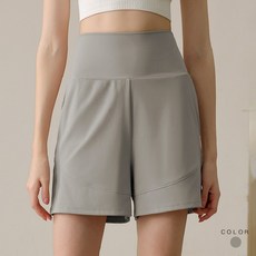 LUCISSI 高腰彈性運動短褲 瑜伽褲 附口袋 立體剪裁 收腹提臀 透氣舒適