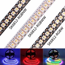 개별 주소 지정 가능 LED 스트립 블랙/화이트 PCB IP30/65/67 DC5V SK6812 RGBW WS2812B 유사 4 in 1 30 60/144 LED/m, Black PCB, 3m 30 IP30, RGBCW