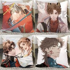 全店精選 孫策代號鳶遊戲衕人週邊抱枕乙遊雙麵床頭靠枕靠墊送朋友生日禮物, 34,35x35厘米（特小枕頭-雙面含芯）