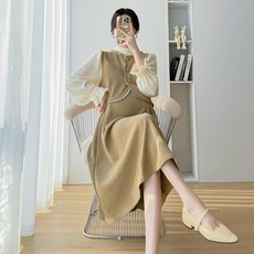 임부복 추동 고급감 코듀로이 페이크 투피스 긴팔 수유복