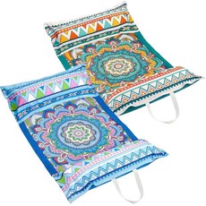 WERNNSAI 성인용 수영장 튜브 - 2팩 공기 주입식 보헤미안 스타일 워터 해먹 패브릭 메시 세트 다목적 라운지 의자 여름 해변 파티용 124445, BOHO 002