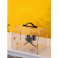 조류 이동장 휴대용 케이스 외출용 용품 이동 산책 앵무새이동장 케이지 날림장 가방 육추기, 소형